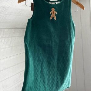 L.L. Bean Green Corduroy Gingerbread Christmas Dress
